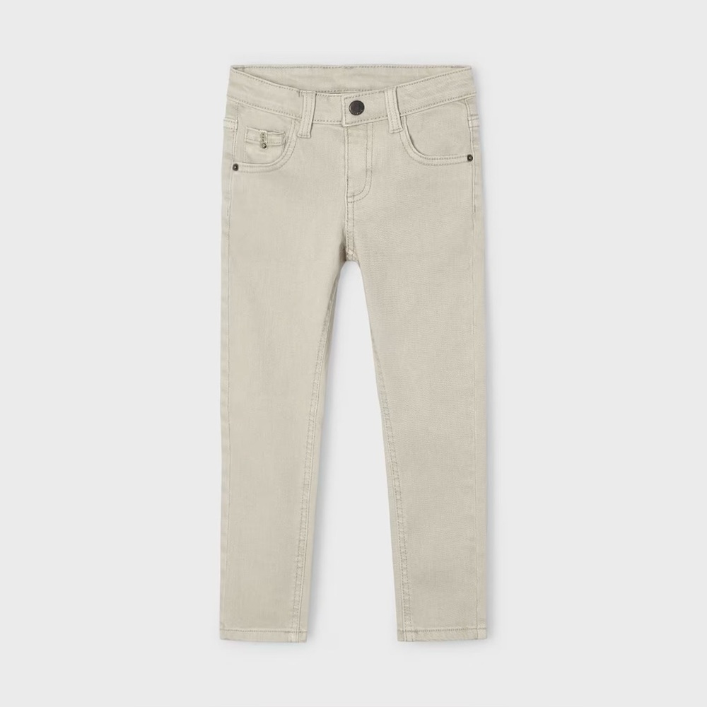Zara Beige Slim Stretch Denim Jeans 4-5